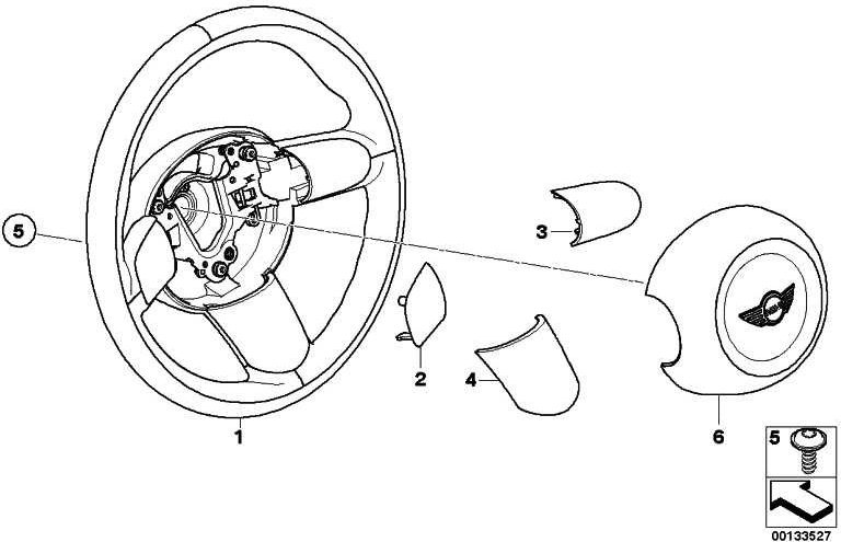 BMW左ミニ（32306765093）の本物の絞りスポーツステアリングホイール| 32306765093