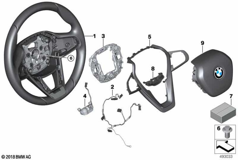 BMW本物の装飾ブレンドステアリングラッド（32306866470）| 32306866470