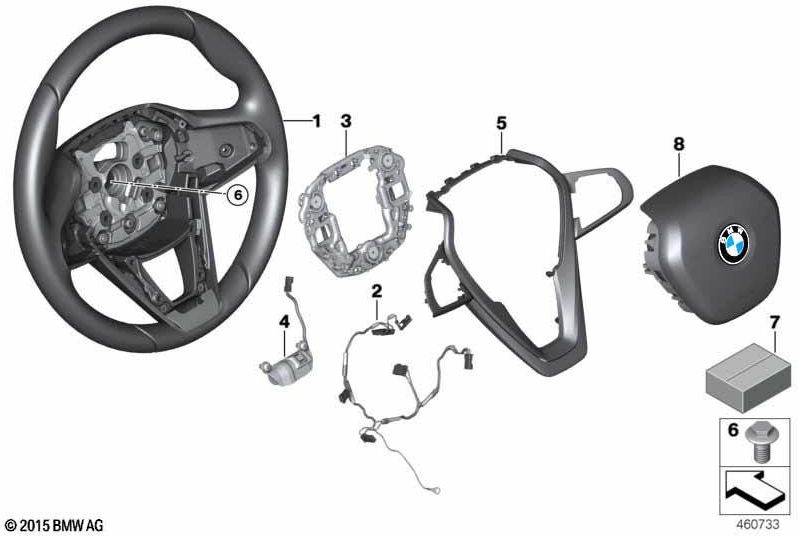 BMW純正装飾ブレンドステアリングホイール（32306869576）| 32306869576