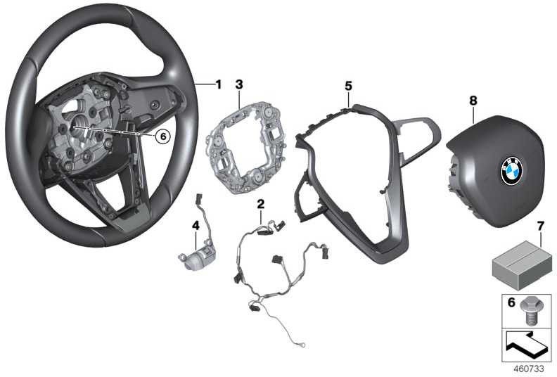 BMW純正スポーツステアリングホイールレダー7er（32306871731）| 32306871731