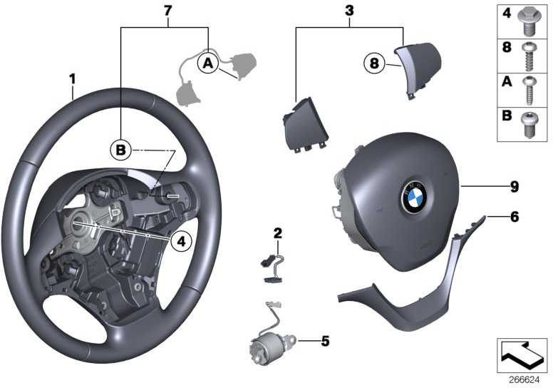 BMW純正ステアリングホイールレザー1シリーズ2シリーズ（32306878249）| 32306878249