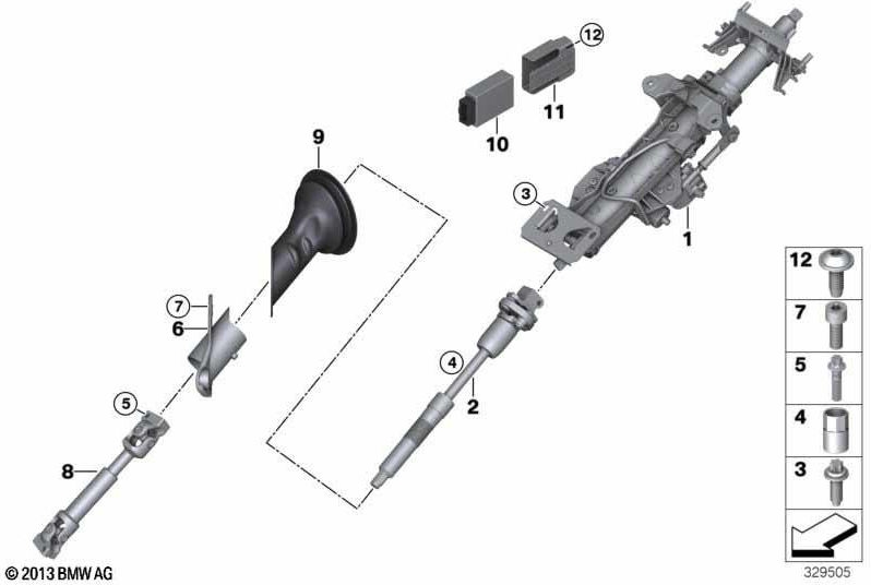 BMW純正コントロールユニットステアリングコラム（32306882780）| 32306882780