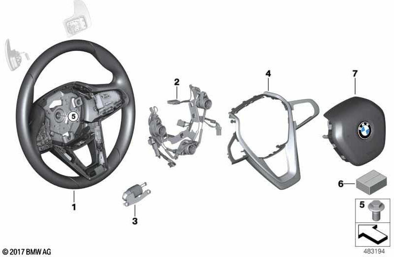 BMW本物のコネクティングラインステアリングホイール（32306884319）| 32306884319
