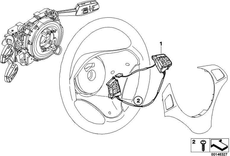 BMW本物のセット多機能スイッチスポーツステアリングホイールmini（32309200098）| 32309200098