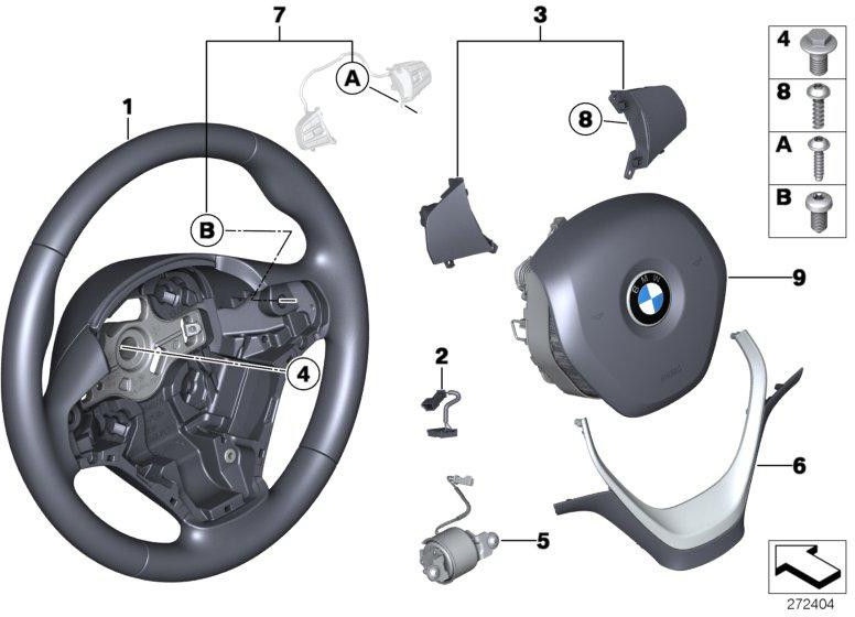 BMW純正スポーツステアリングホイールレザーシュワルツ（32309864175）| 32309864175