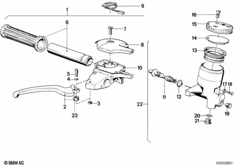 BMW本物のハンドレバー右（32721238384）| 32721238384
