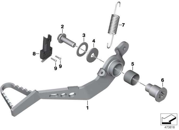 BMW本物のフットブレーキレバー（32728558705）| 32728558705