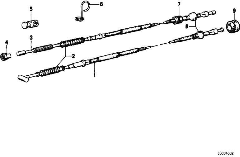 BMW本物のカップリングロープトレイン1345mm R50/5-R90（32731230041）| 32731230041