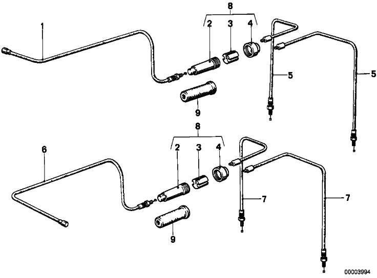 BMW本物のガスケーブルトレインL = 765mm（32731242127）| 32731242127