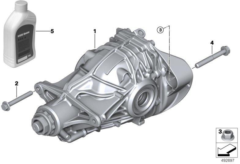 BMWロック215LWSを備えた本物のリアアクスルギア= 3.15（33108686991）| 33108686991