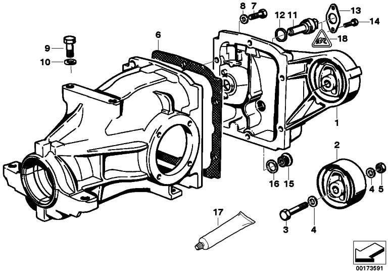 BMWゴムベアリングタイプのない本物のギアカバー188 Z3（33112228336）| 3311228336