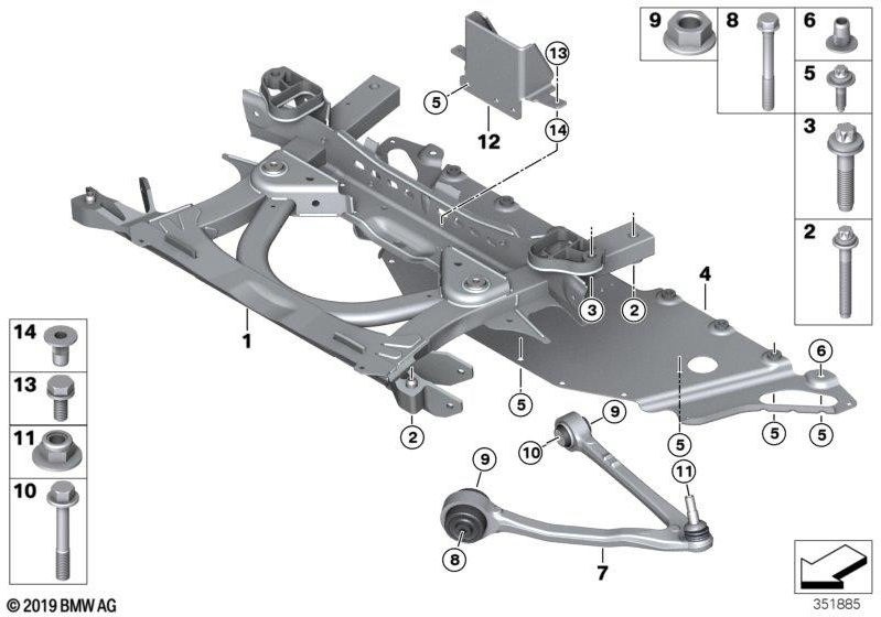 BMW本物のASAネジセルフタッピングM12X60-10.9ZNS3（33306797639）| 33306797639