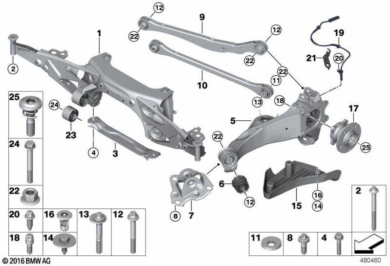 BMW本物のHinterachräger（33306851560）| 33306851560