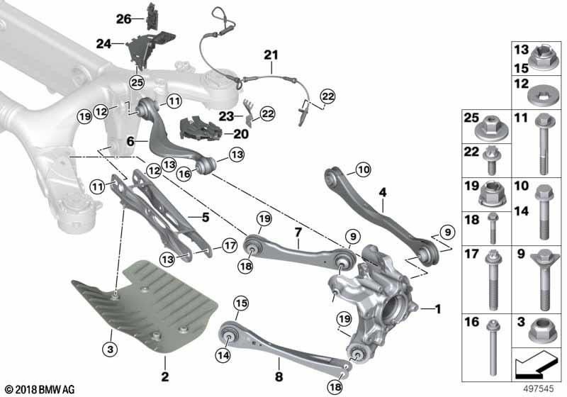 BMW本物のコンビネーションネジ（33306891268）| 33306891268