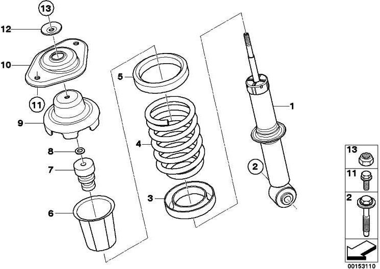 BMW純正ネジセルフタッピングM14x1.5x105 mini（33326771715）| 33326771715