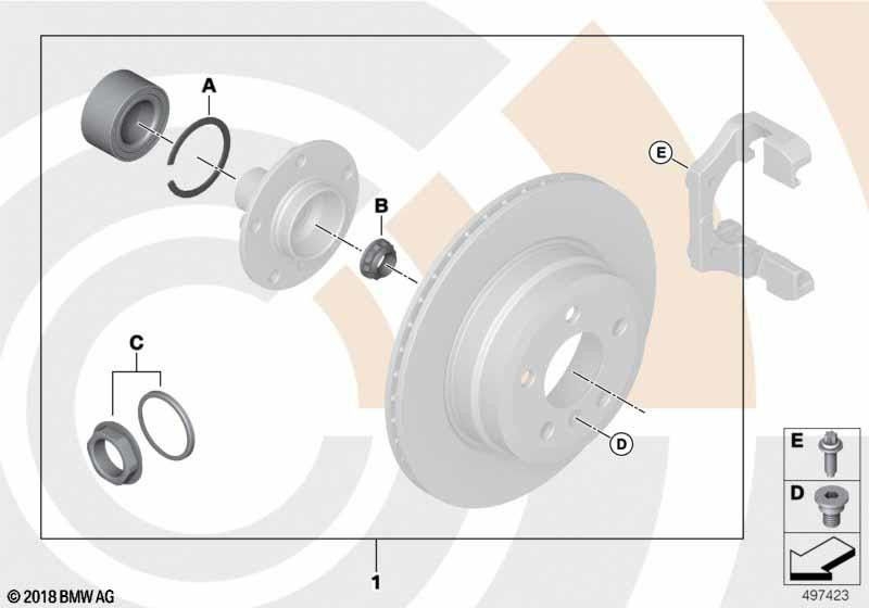 BMW本物の修理セットバリューラインの後ろのサイクリングラガー（33412469675）| 33412469675
