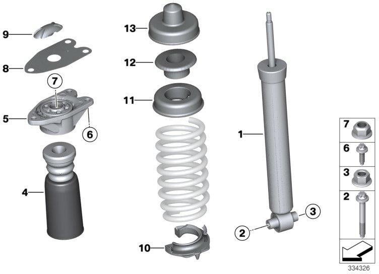BMW純正シックスカントンM10x1-8-ZNS3（33506896360）| 33506896360