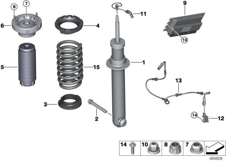 BMW右側の本物のサポートベアリング（33507856964）| 33507856964