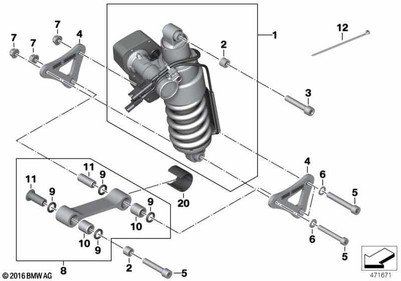 BMW本物のAnlenkstreb（33548560165）| 33548560165