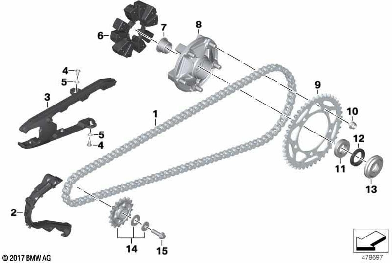 BMW本物のチェーン障害保護（33818392821）| 33818392821