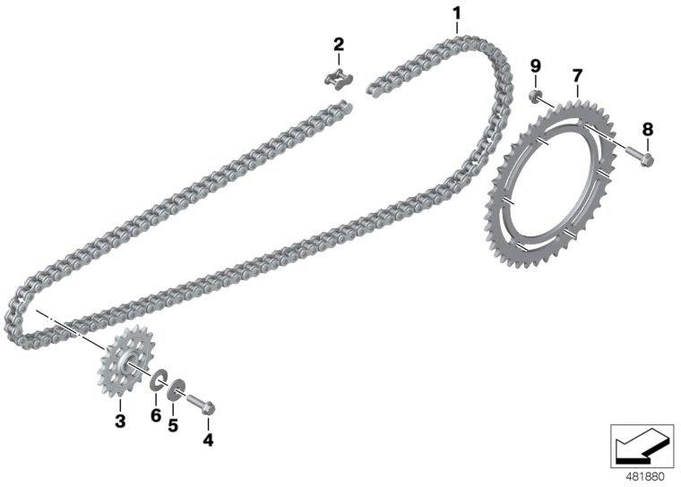 BMW本物のKettenritzel 17（33828396375）| 33828396375