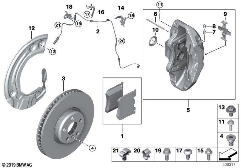 BMW純正ブレーキディスク軽量換気395x36（34106889211）| 34106889211