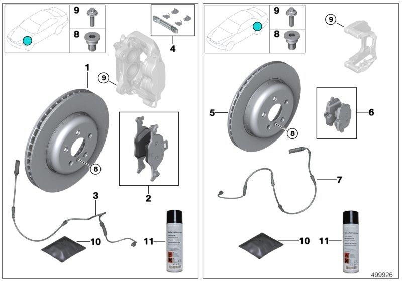 BMW純正修理セットブレーキパッドアスベスト（34106898192）| 34106898192