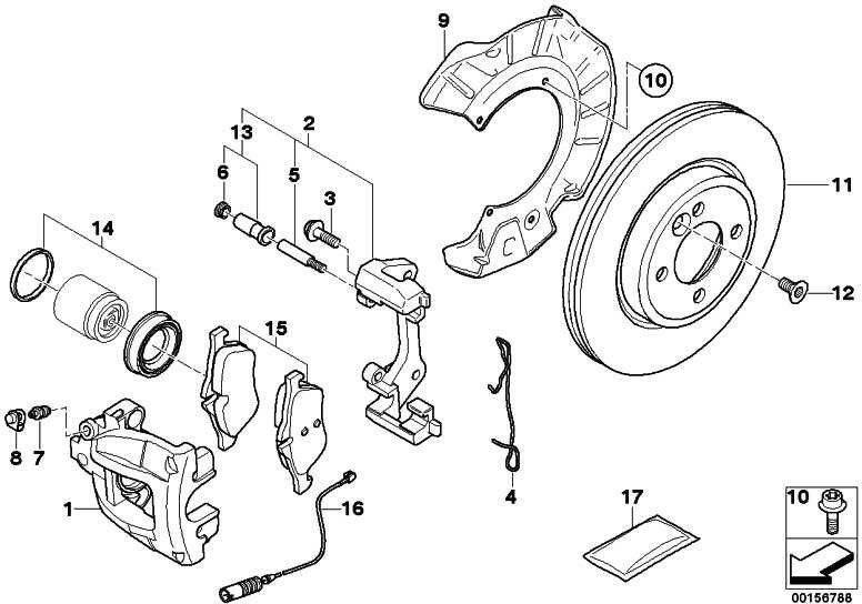 BMW本物のシーリングセットブレーキキャリパーミニ（34111512711）| 34111512711