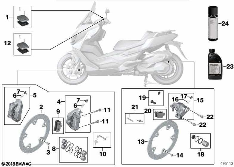 BMW右をカバーせずに本物のブレーキキャリパー（34111542546）| 34111542546