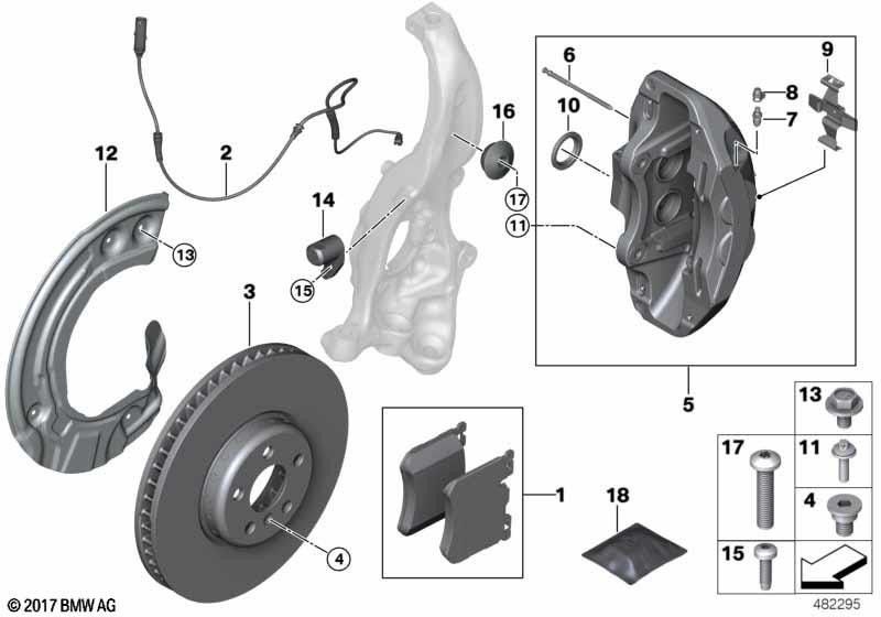 BMW右側の本物のブレーキキャリパーシルバーシルバー（34116891300）| 34116891300