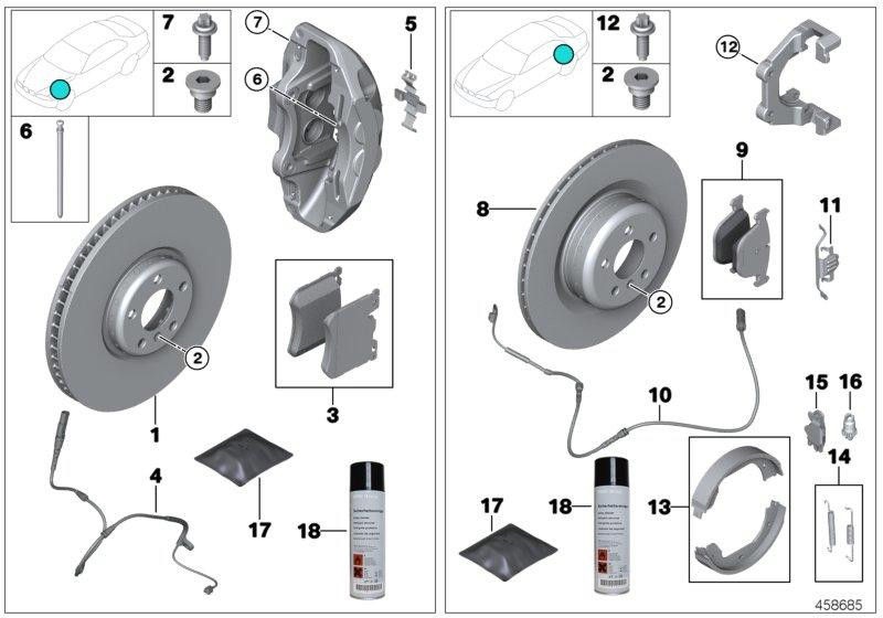 BMW純正ブレーキディスク軽量換気左395x36（34116898727）| 34116898727