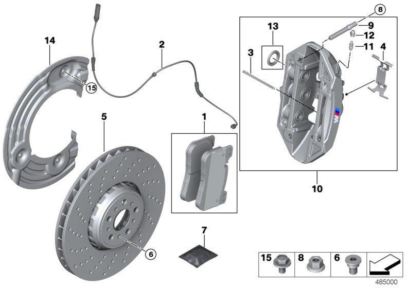 BMW本物のブレーキキャリパーハウジング左（34118089937）| 34118089937