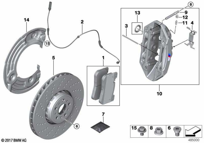 BMW右側の本物のブレーキキャリパーハウジング（34118089940）| 34118089940