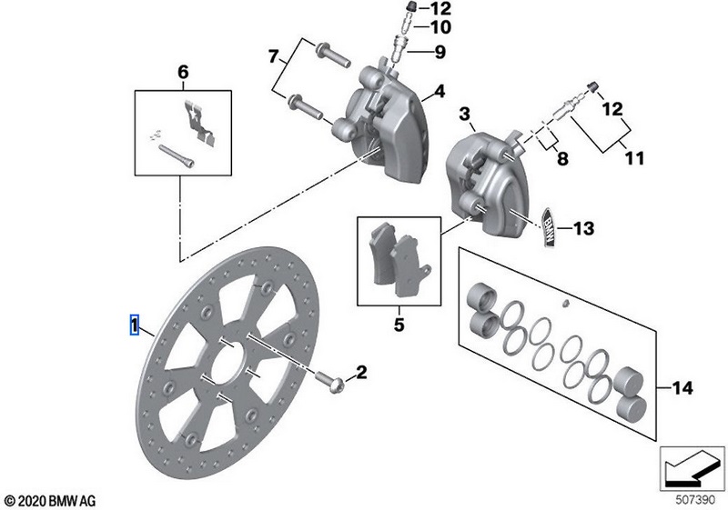 BMW本物のブレーキディスクフロント（D = 300-5.0mm）（34118414426）| 34118414426