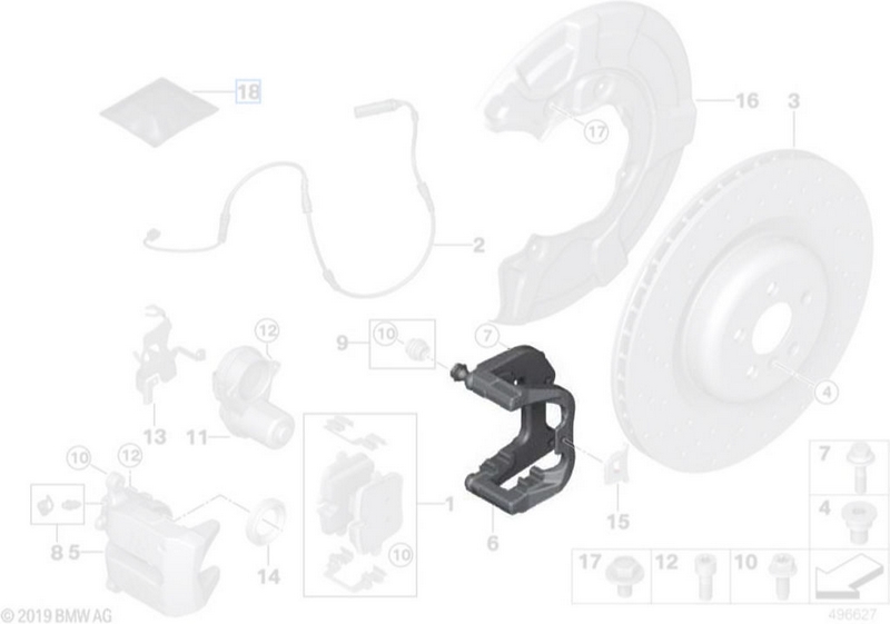 BMW純正Mパフォーマンスブレーキキャリパー8シリーズG14 G16 X5 G05 X6 G06 | 34206893582