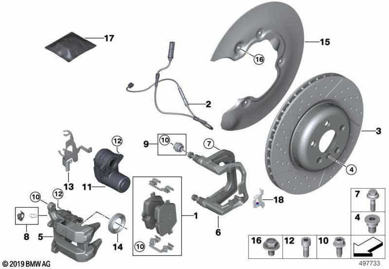 BMW本物の修理セットケーブルガイド左左（34206894089）| 34206894089