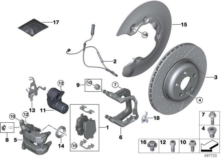 BMW本物のアタッチメントMロゴ（34206894216）| 34206894216