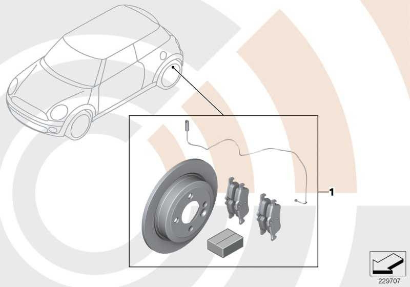 BMW純正セットブレーキディスクセットブレーキパッドバリューラインミニ（34212167242）| 34212167242