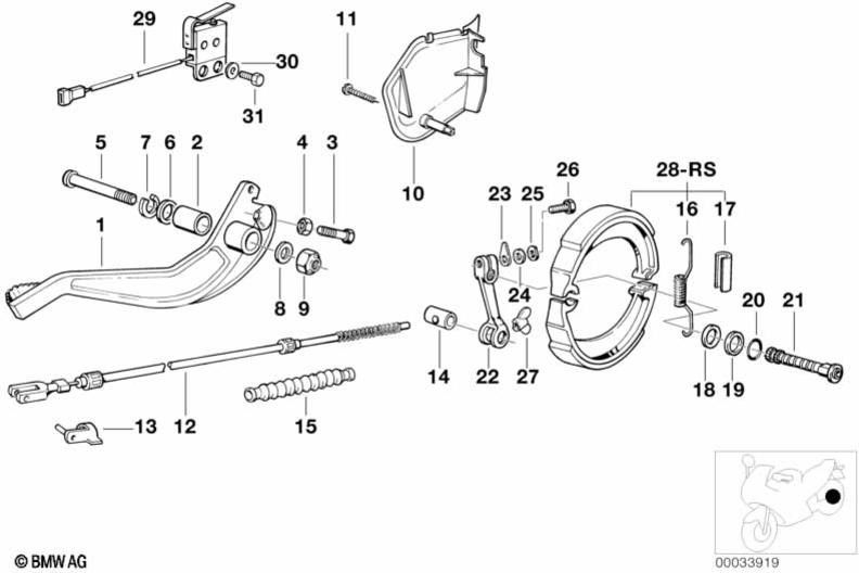 BMW本物のブレーキチーク2 PC。 （34212310782）| 34212310782