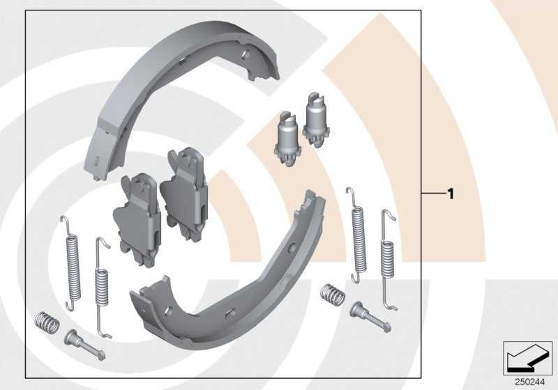 BMW純正サービスキット修理セットブレーキチーク値ラインX5 X6（34212413128）| 34212413128