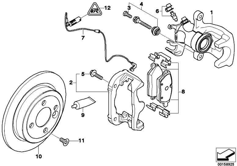 BMW右ミニの本物のブレーキキャリパーハウジング（34216784646）| 34216784646
