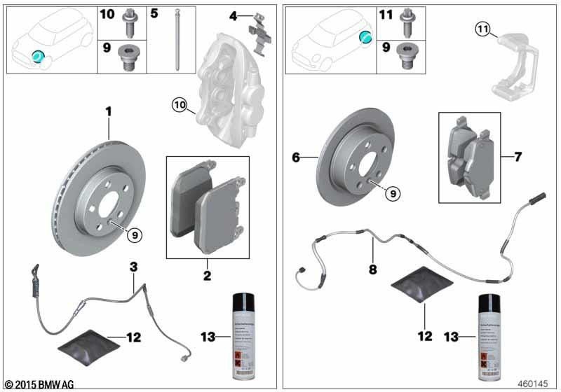 BMW純正6つの癌とペインM10x32（34216858428）| 34216858428