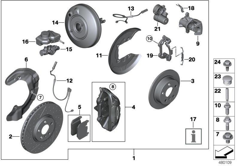 BMW Back Ha 300x20 JCW（34216864135）で換気された本物のブレーキディスク| 34216864135