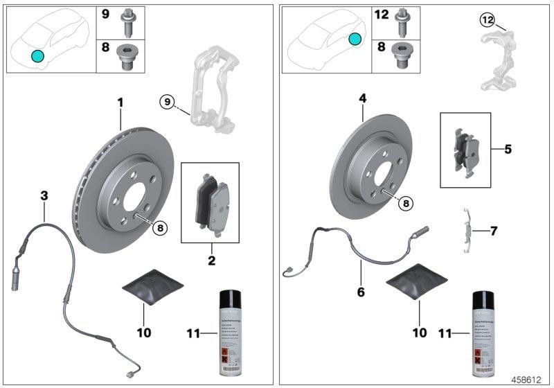 左330x20（3421682245）に換気されたBMW純正ブレーキディスク軽量換気| 34216882245