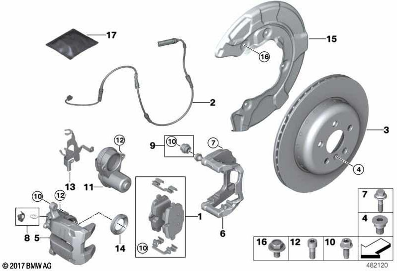 BMW右側の本物のブレーキキャリパーハウジング（34216891768）| 34216891768