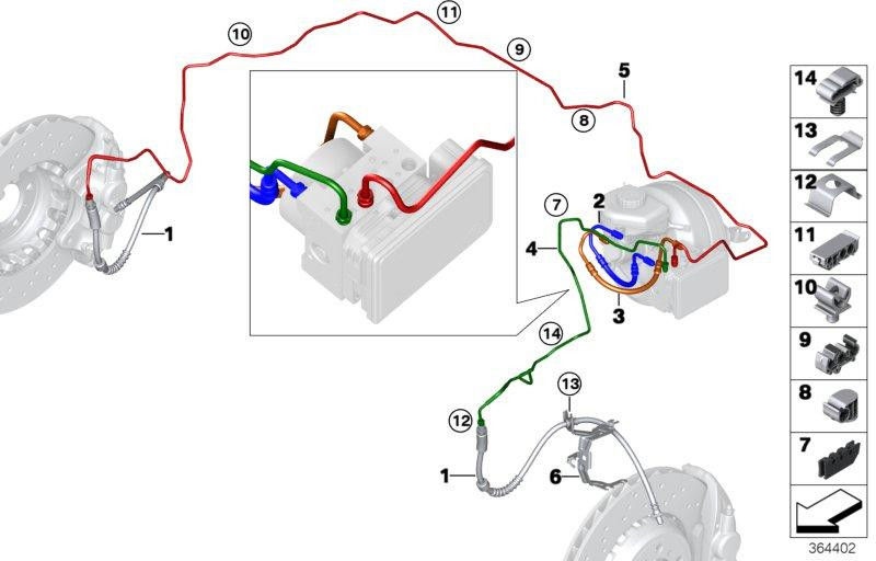 BMW純正Pipeline-DSC Hydroaggregat-M10-M10（34302284889）| 34302284889