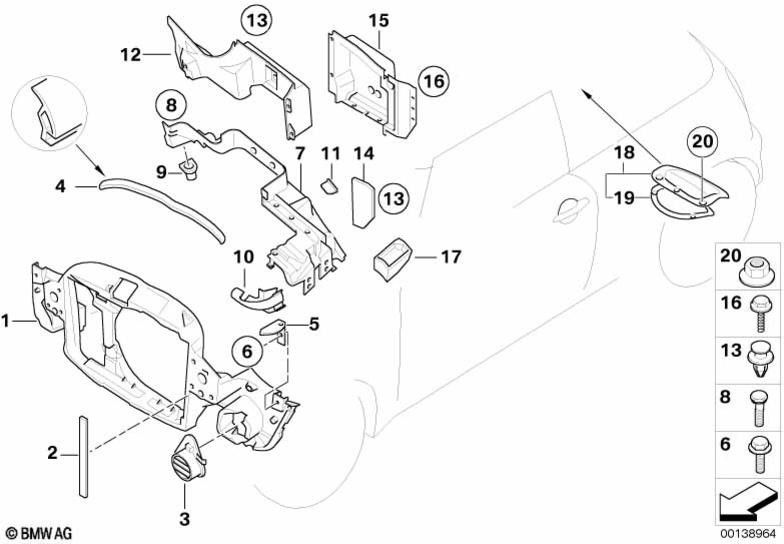 BMW純正ゴム翼（34306758401）| 34306758401