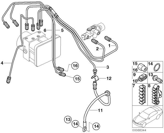 BMW本物のパイプラインM10/M12（34306779185）| 34306779185