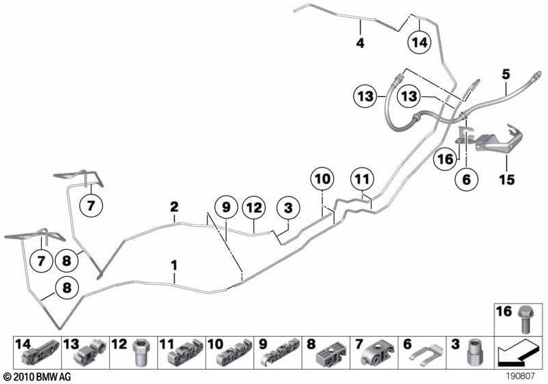 BMW本物のパイプラインM10/M10（34306786337）| 34306786337