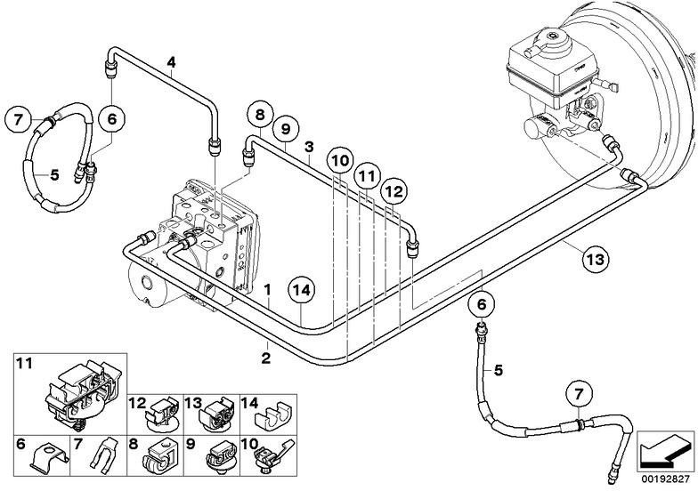 BMW本物のブレーキホースフロント（34306887451）| 34306887451